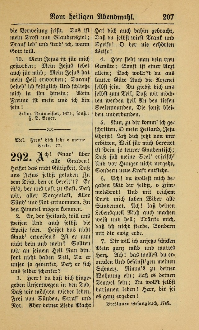 Gesangbuch für Gemeinden des Evangelisch-Lutherischen Bekenntnisses (14th ed.) page 207
