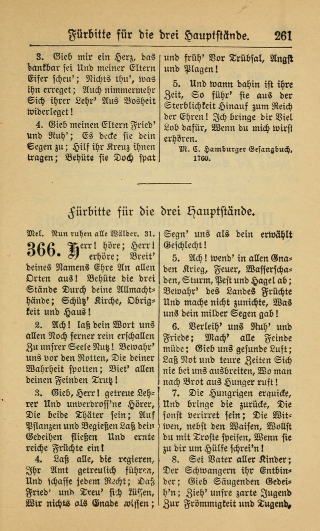 Gesangbuch für Gemeinden des Evangelisch-Lutherischen Bekenntnisses (14th ed.) page 261
