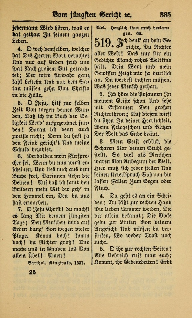 Gesangbuch für Gemeinden des Evangelisch-Lutherischen Bekenntnisses (14th ed.) page 387