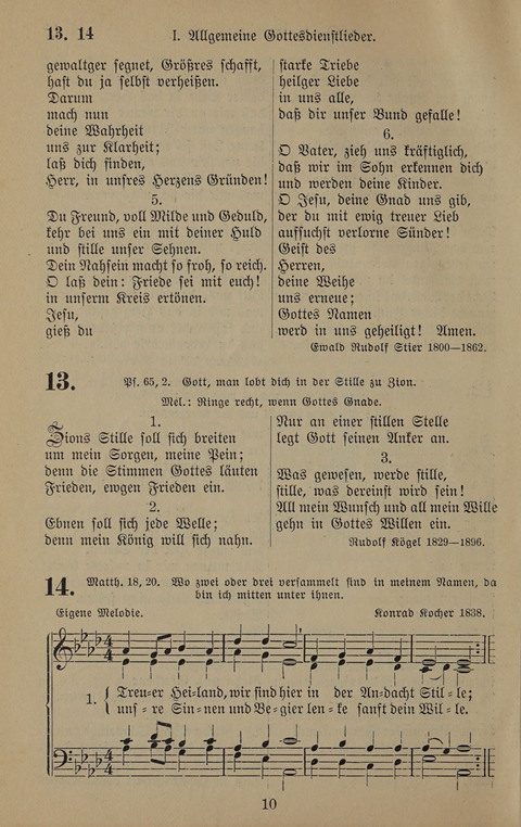 Gesangbuch: zum gottesdienstlichen und häuslichen Gebrauch in Evangelischen Mennoniten-Gemeinden (3rd ed.) page 10