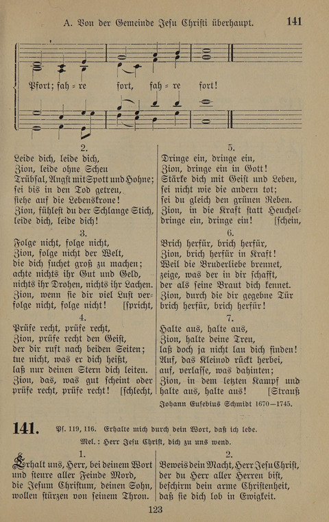 Gesangbuch: zum gottesdienstlichen und häuslichen Gebrauch in Evangelischen Mennoniten-Gemeinden (3rd ed.) page 123