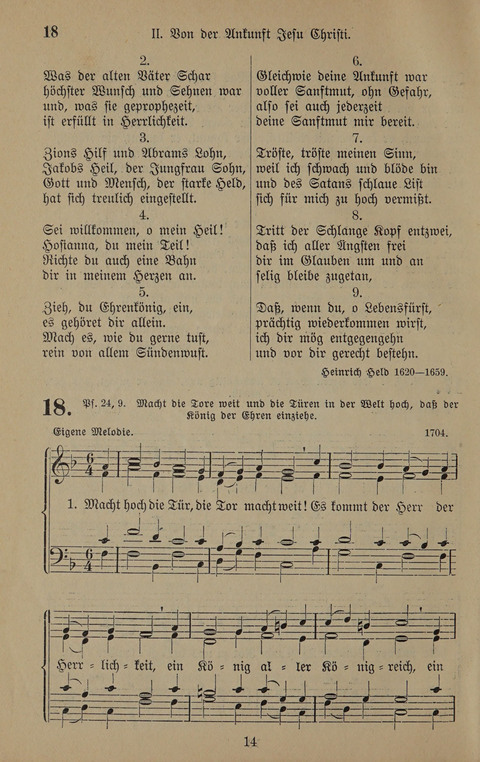 Gesangbuch: zum gottesdienstlichen und häuslichen Gebrauch in Evangelischen Mennoniten-Gemeinden (3rd ed.) page 14