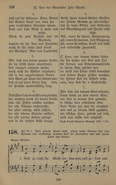 Gesangbuch: zum gottesdienstlichen und häuslichen Gebrauch in Evangelischen Mennoniten-Gemeinden (3rd ed.) page 140