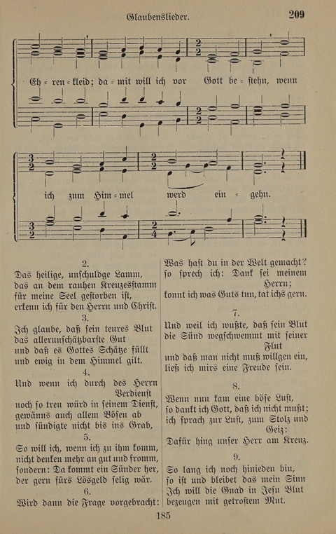 Gesangbuch: zum gottesdienstlichen und häuslichen Gebrauch in Evangelischen Mennoniten-Gemeinden (3rd ed.) page 185