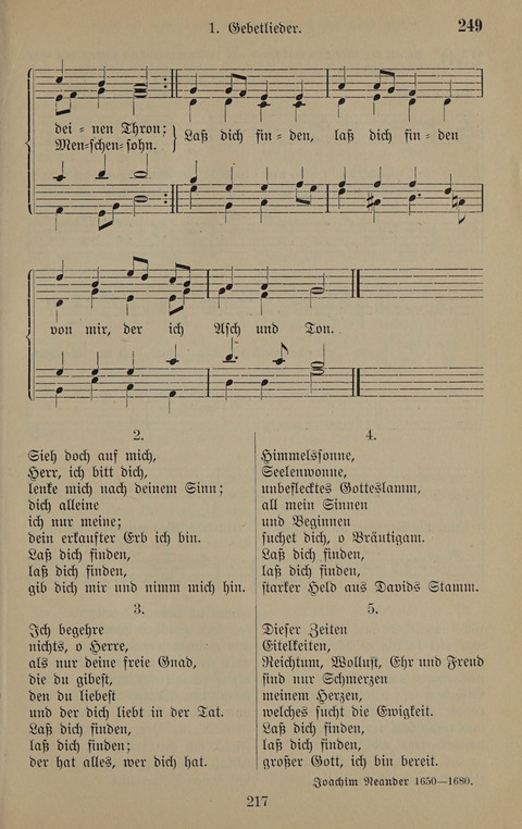 Gesangbuch: zum gottesdienstlichen und häuslichen Gebrauch in Evangelischen Mennoniten-Gemeinden (3rd ed.) page 217