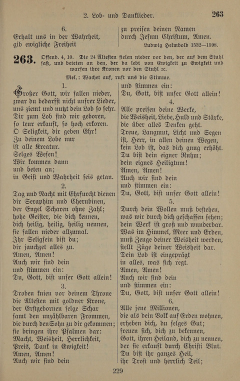 Gesangbuch: zum gottesdienstlichen und häuslichen Gebrauch in Evangelischen Mennoniten-Gemeinden (3rd ed.) page 229