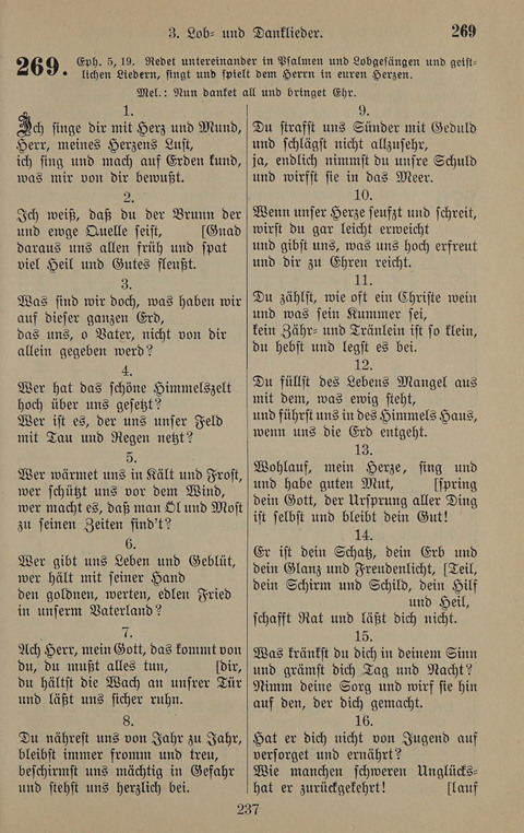 Gesangbuch: zum gottesdienstlichen und häuslichen Gebrauch in Evangelischen Mennoniten-Gemeinden (3rd ed.) page 237