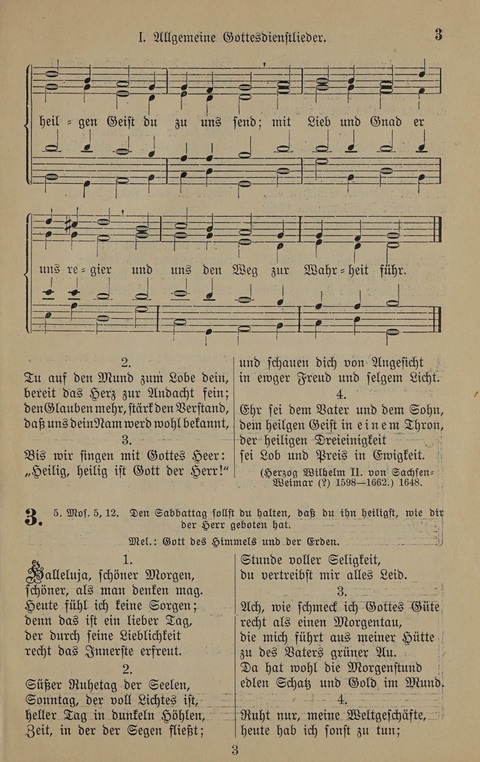 Gesangbuch: zum gottesdienstlichen und häuslichen Gebrauch in Evangelischen Mennoniten-Gemeinden (3rd ed.) page 3