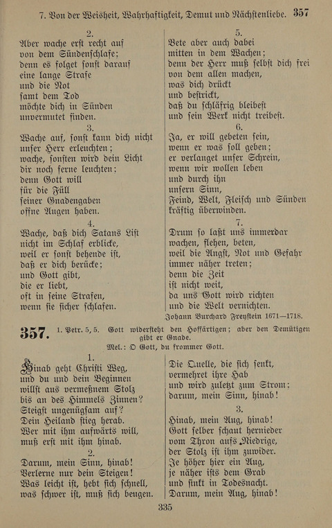 Gesangbuch: zum gottesdienstlichen und häuslichen Gebrauch in Evangelischen Mennoniten-Gemeinden (3rd ed.) page 335