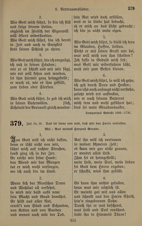 Gesangbuch: zum gottesdienstlichen und häuslichen Gebrauch in Evangelischen Mennoniten-Gemeinden (3rd ed.) page 355