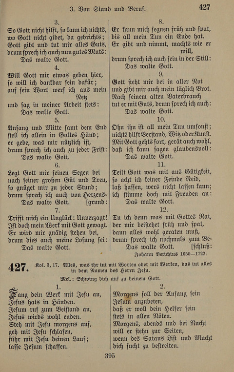 Gesangbuch: zum gottesdienstlichen und häuslichen Gebrauch in Evangelischen Mennoniten-Gemeinden (3rd ed.) page 395
