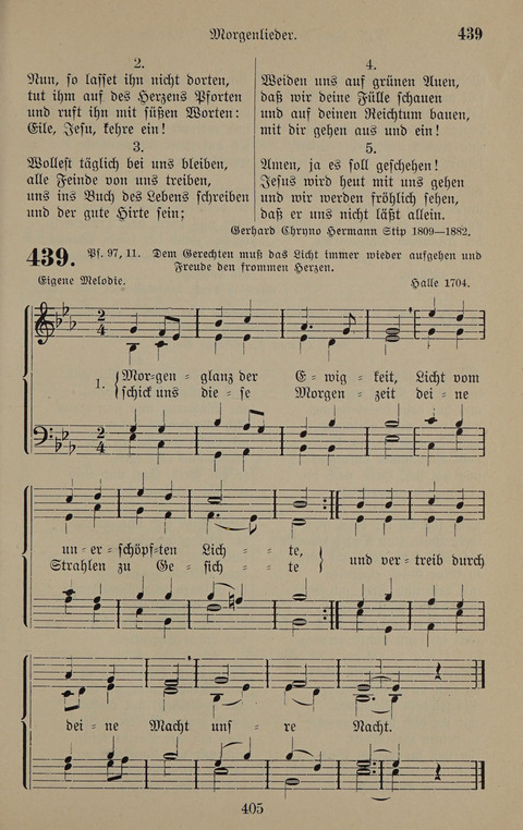 Gesangbuch: zum gottesdienstlichen und häuslichen Gebrauch in Evangelischen Mennoniten-Gemeinden (3rd ed.) page 405