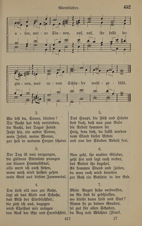 Gesangbuch: zum gottesdienstlichen und häuslichen Gebrauch in Evangelischen Mennoniten-Gemeinden (3rd ed.) page 417