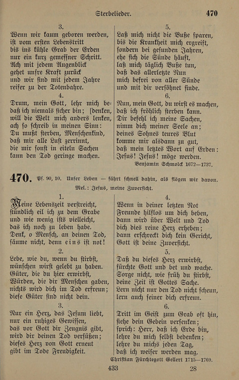 Gesangbuch: zum gottesdienstlichen und häuslichen Gebrauch in Evangelischen Mennoniten-Gemeinden (3rd ed.) page 433