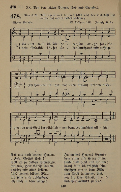 Gesangbuch: zum gottesdienstlichen und häuslichen Gebrauch in Evangelischen Mennoniten-Gemeinden (3rd ed.) page 440