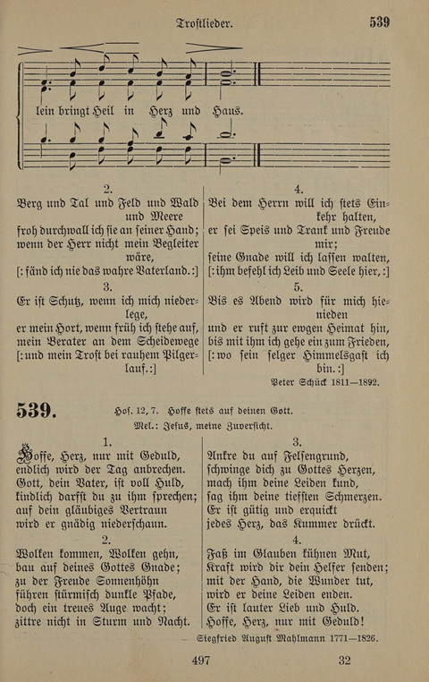 Gesangbuch: zum gottesdienstlichen und häuslichen Gebrauch in Evangelischen Mennoniten-Gemeinden (3rd ed.) page 497