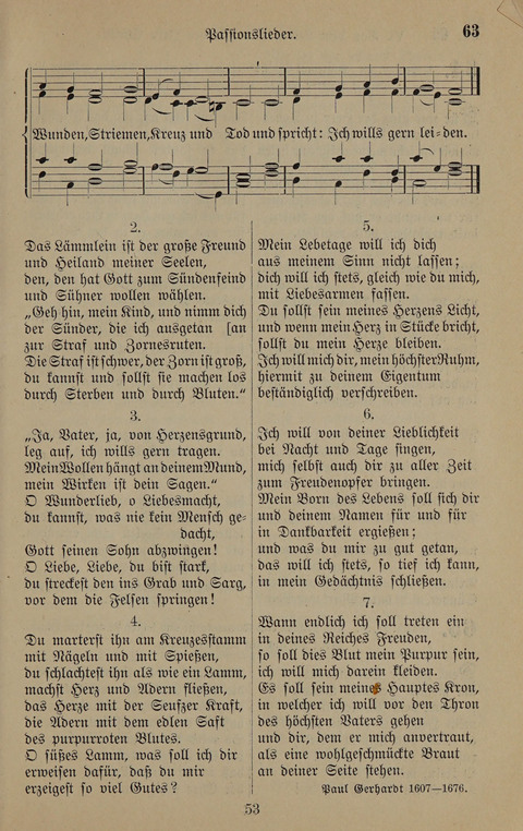 Gesangbuch: zum gottesdienstlichen und häuslichen Gebrauch in Evangelischen Mennoniten-Gemeinden (3rd ed.) page 53