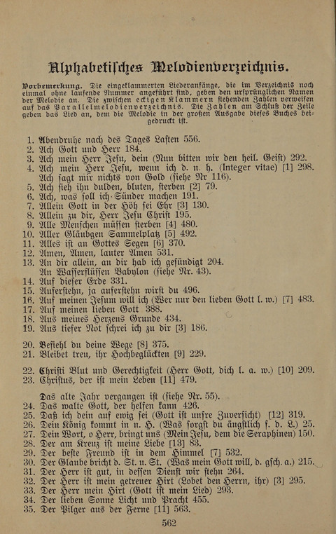 Gesangbuch: zum gottesdienstlichen und häuslichen Gebrauch in Evangelischen Mennoniten-Gemeinden (3rd ed.) page 562