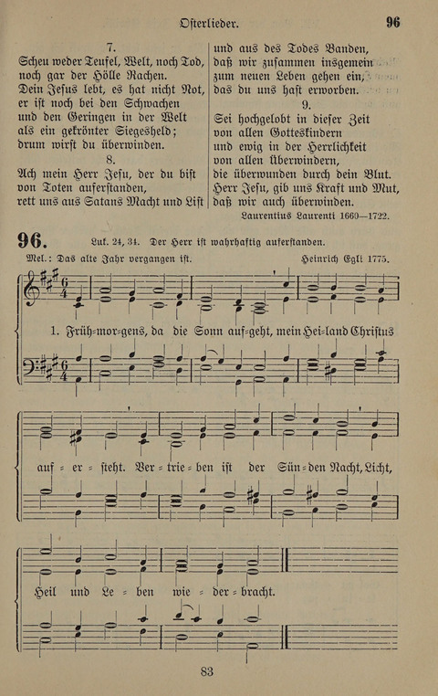 Gesangbuch: zum gottesdienstlichen und häuslichen Gebrauch in Evangelischen Mennoniten-Gemeinden (3rd ed.) page 83