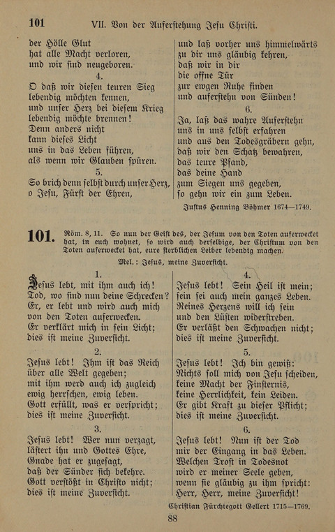 Gesangbuch: zum gottesdienstlichen und häuslichen Gebrauch in Evangelischen Mennoniten-Gemeinden (3rd ed.) page 88