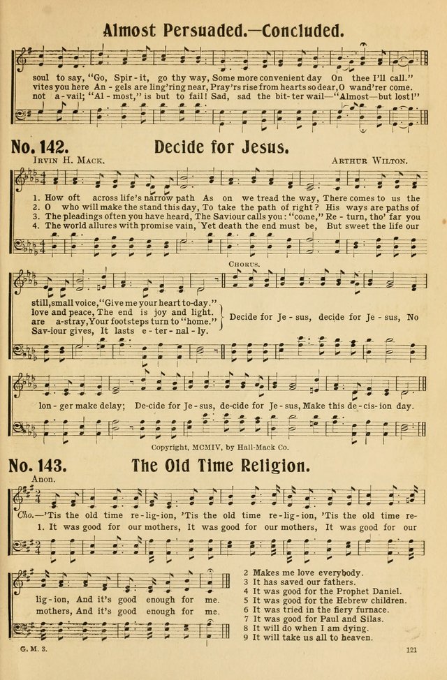 Gospel Gems Number 1 : One Hundred Eighty Sacred Selections for Religious Meetings page 111