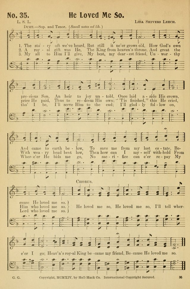 Gospel Gems Number 1 : One Hundred Eighty Sacred Selections for Religious Meetings page 34