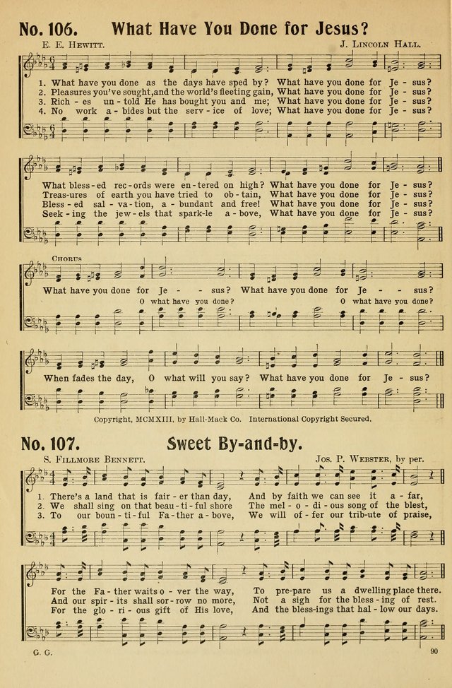 Gospel Gems Number 1 : One Hundred Eighty Sacred Selections for Religious Meetings page 90