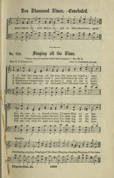Gospel Hymns Nos. 1 to 6 page 159