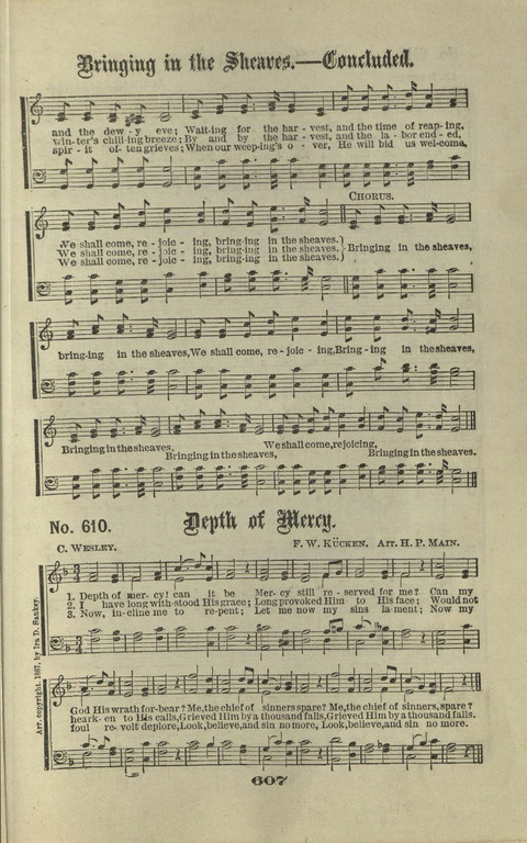 Gospel Hymns Nos. 1 to 6 page 607