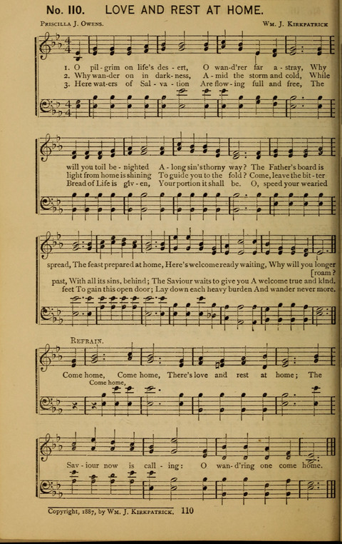 Glad Hallelujahs: replete with sacred songs page 110