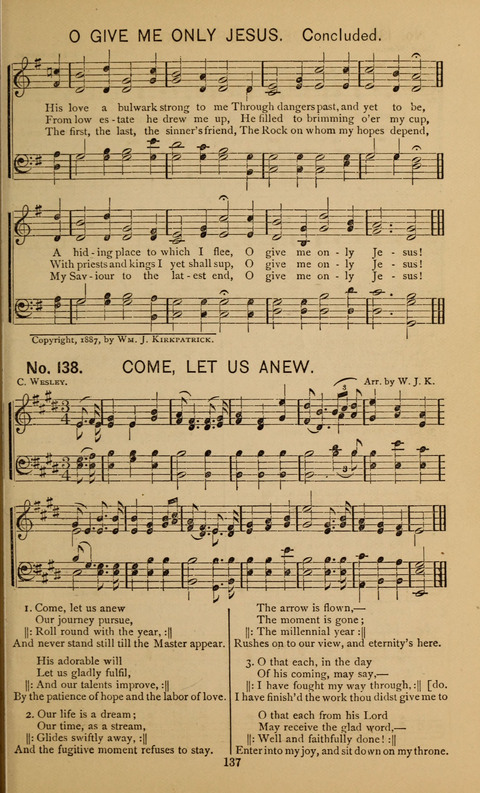 Glad Hallelujahs: replete with sacred songs page 137