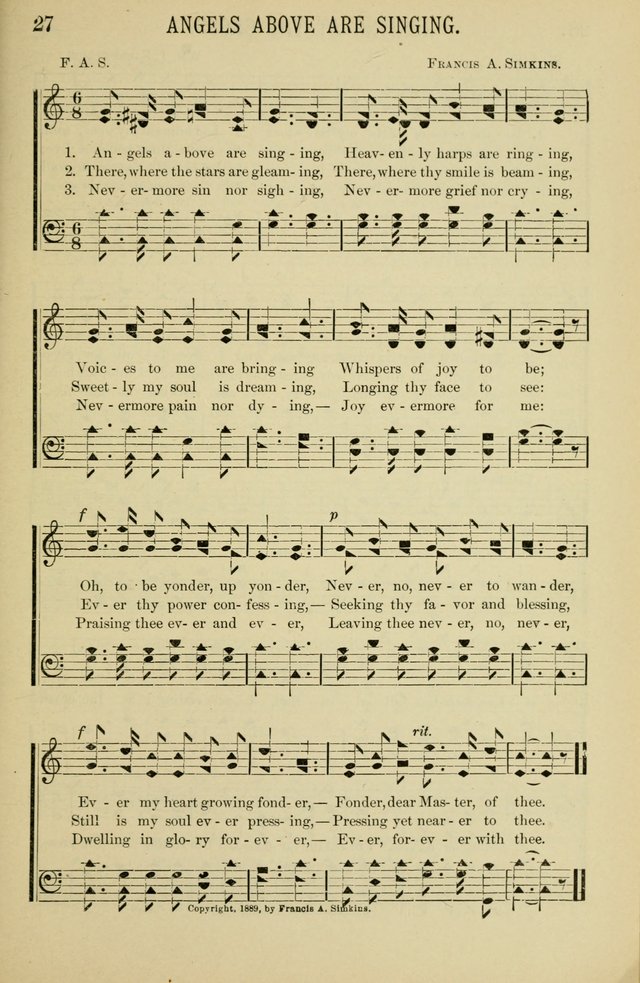 Gospel Hosannas: A Choice Collection of Hymns and Tunes for use in Evangelistic, Brotherhood and Mission Meetings, Sunday School, Etc. page 27