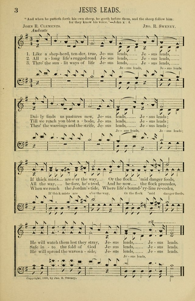 Gospel Hosannas: A Choice Collection of Hymns and Tunes for use in Evangelistic, Brotherhood and Mission Meetings, Sunday School, Etc. page 3