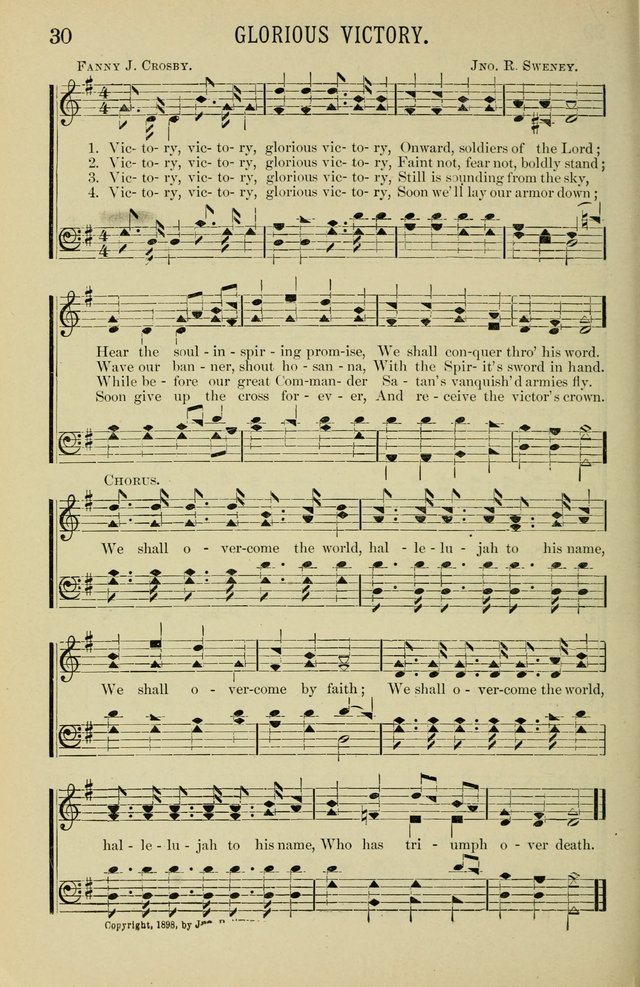 Gospel Hosannas: A Choice Collection of Hymns and Tunes for use in Evangelistic, Brotherhood and Mission Meetings, Sunday School, Etc. page 30