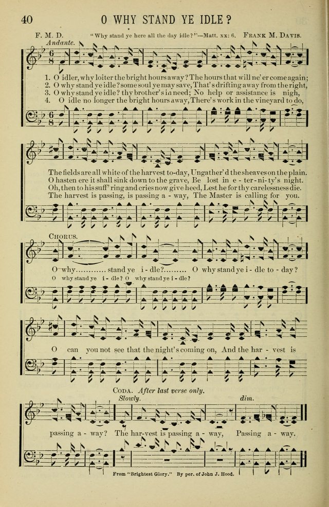 Gospel Hosannas: A Choice Collection of Hymns and Tunes for use in Evangelistic, Brotherhood and Mission Meetings, Sunday School, Etc. page 40