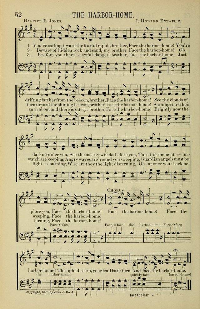 Gospel Hosannas: A Choice Collection of Hymns and Tunes for use in Evangelistic, Brotherhood and Mission Meetings, Sunday School, Etc. page 52