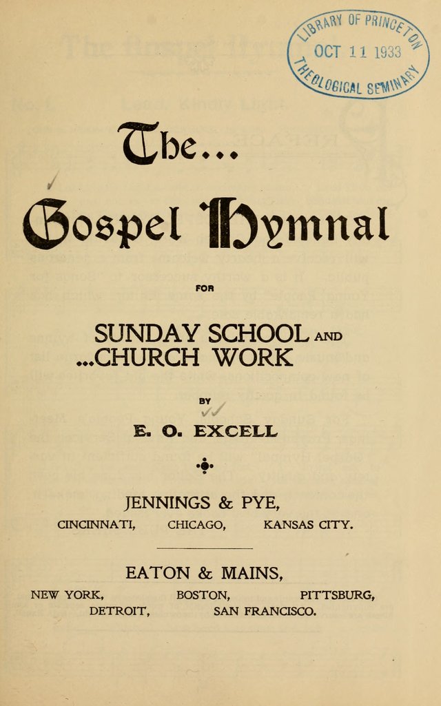 The Gospel Hymnal: for Sunday school and church work page 1