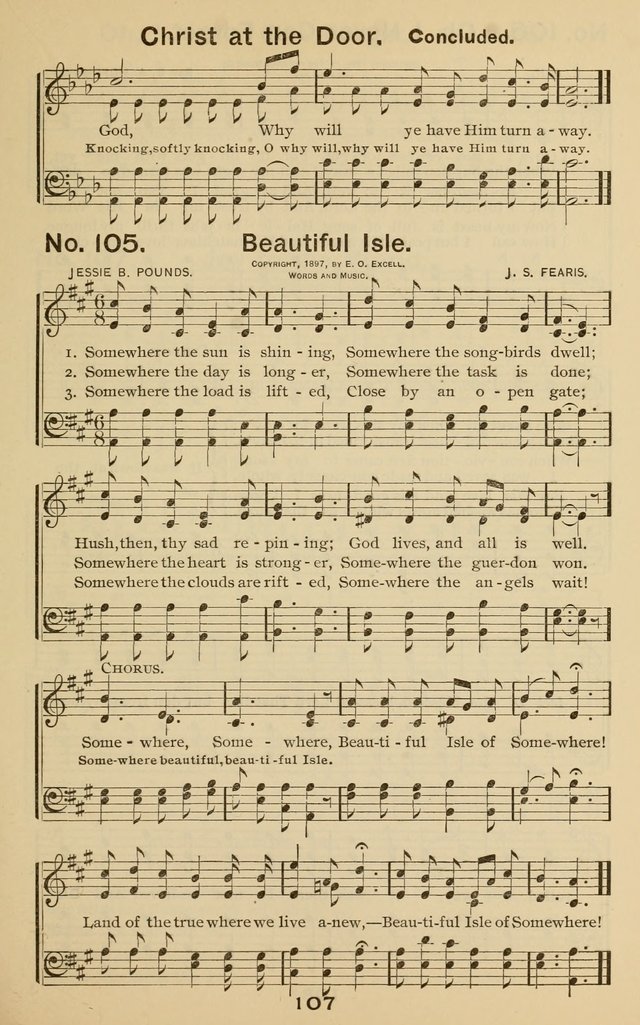 The Gospel Hymnal: for Sunday school and church work page 107