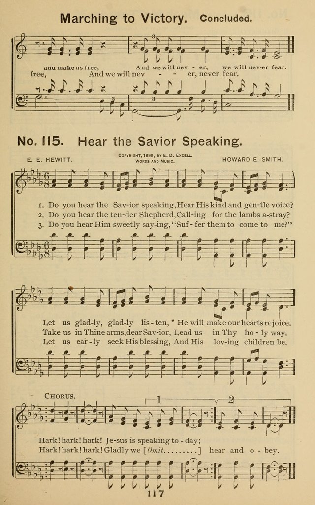 The Gospel Hymnal: for Sunday school and church work page 117