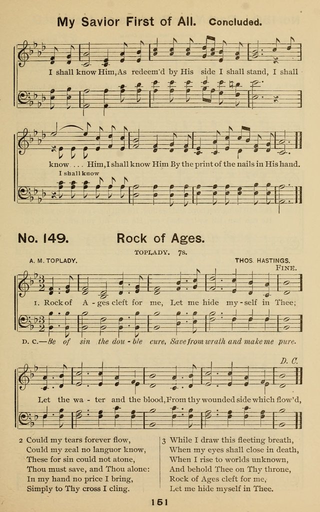 The Gospel Hymnal: for Sunday school and church work page 151