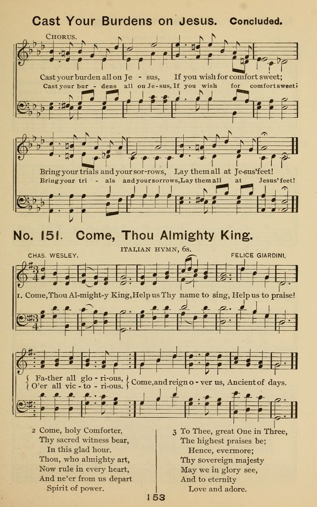 The Gospel Hymnal: for Sunday school and church work page 153