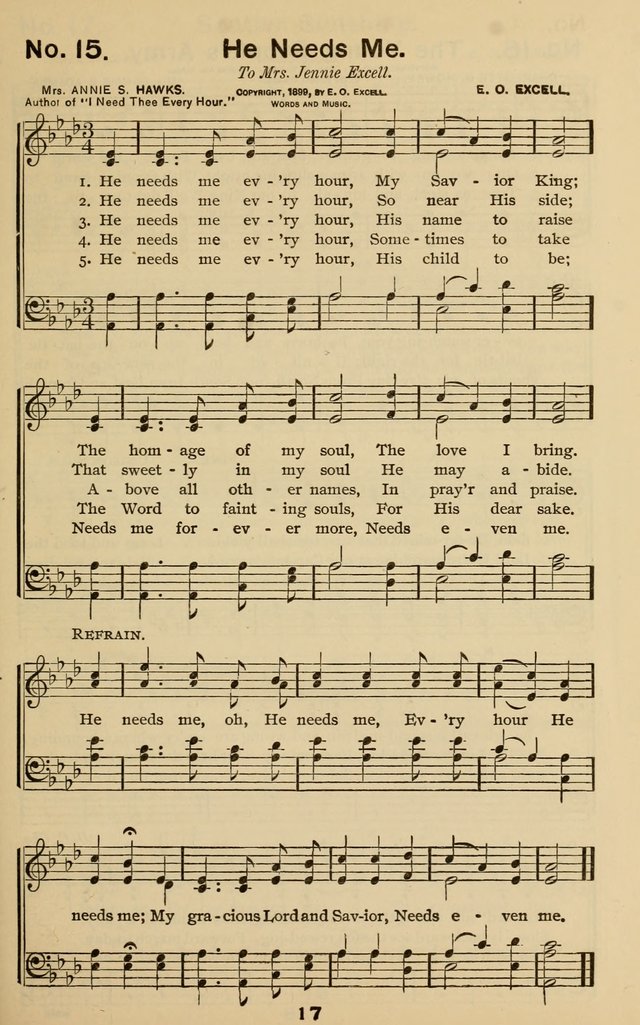 The Gospel Hymnal: for Sunday school and church work page 17