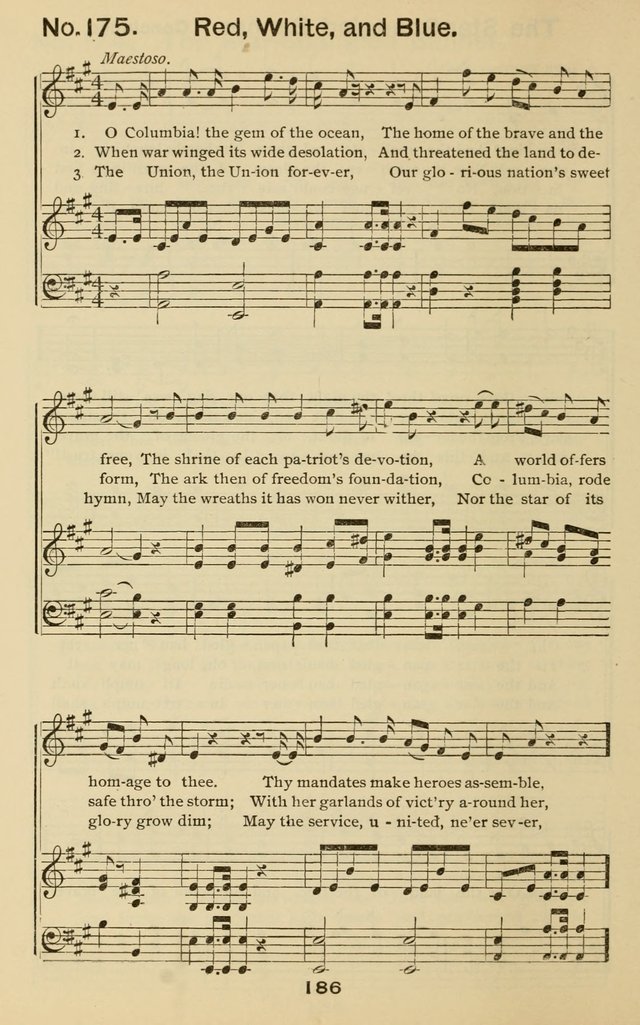 The Gospel Hymnal: for Sunday school and church work page 186