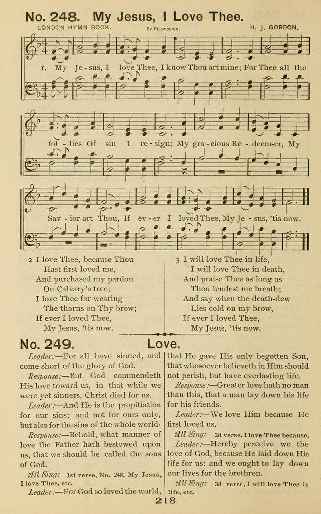 The Gospel Hymnal: for Sunday school and church work page 218