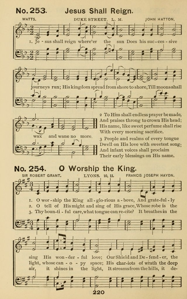 The Gospel Hymnal: for Sunday school and church work page 220