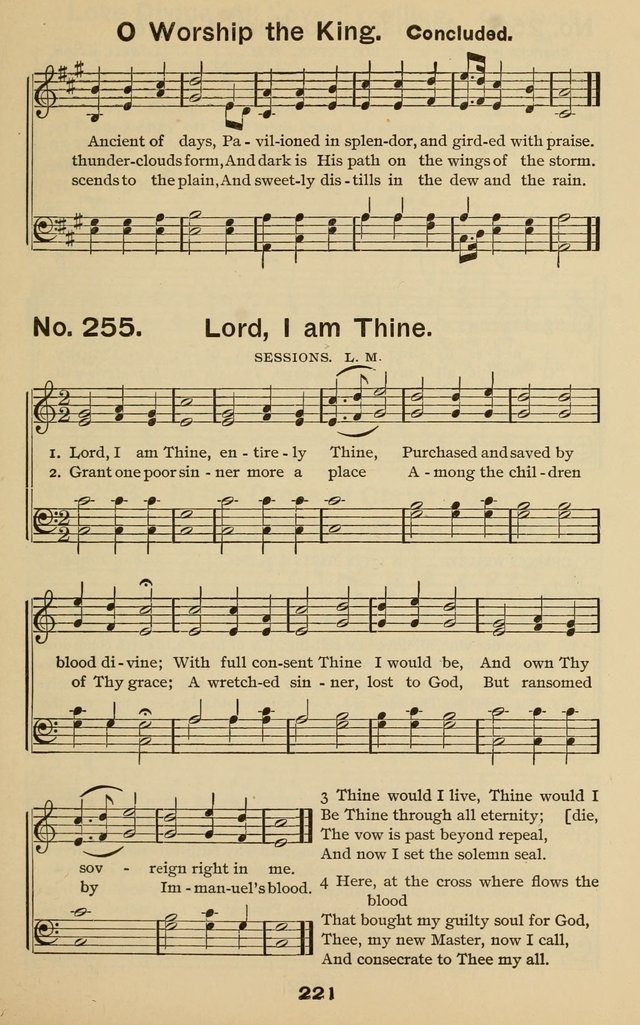 The Gospel Hymnal: for Sunday school and church work page 221