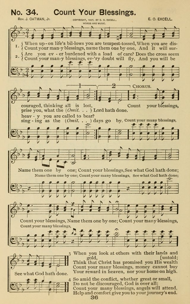 The Gospel Hymnal: for Sunday school and church work page 36