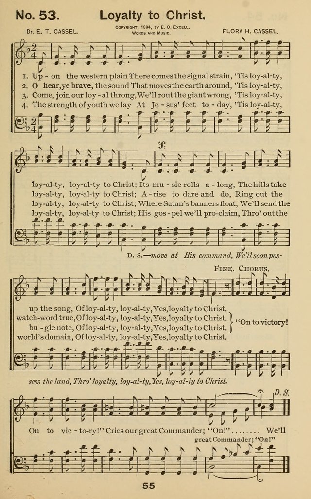 The Gospel Hymnal: for Sunday school and church work page 55