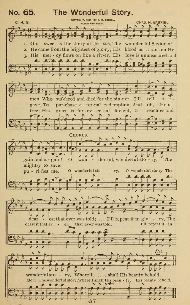 The Gospel Hymnal: for Sunday school and church work page 67
