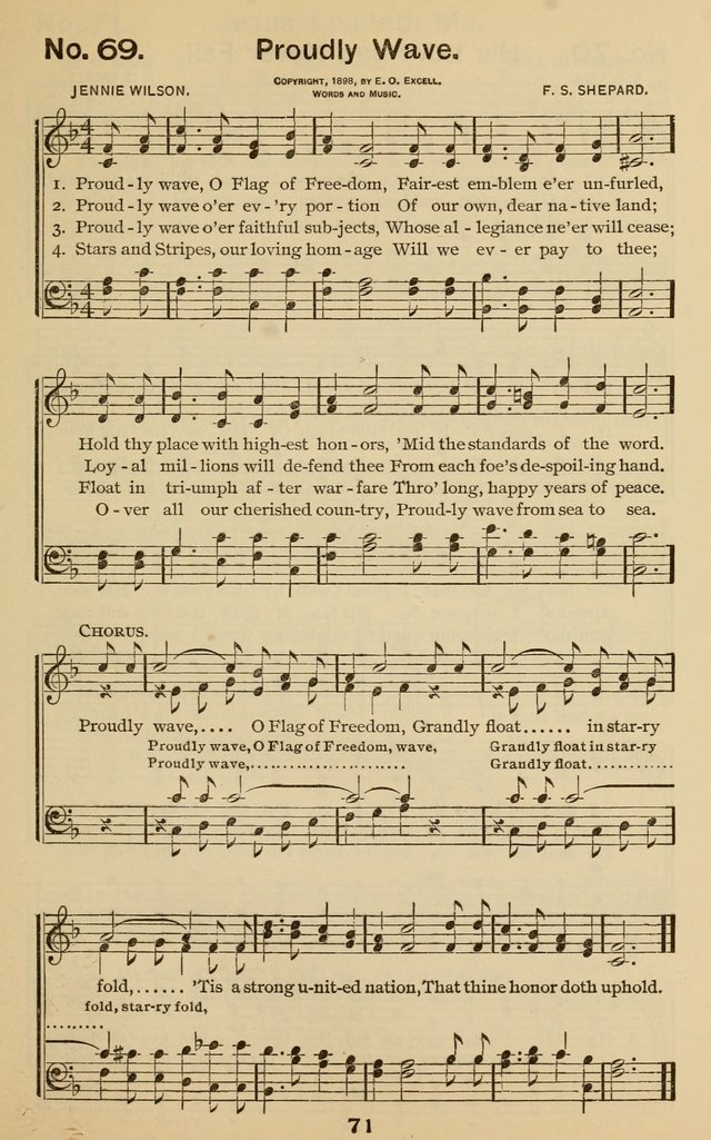 The Gospel Hymnal: for Sunday school and church work page 71